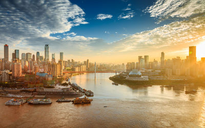 View of city at waterfront