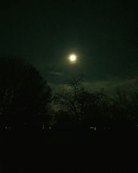 Low angle view of moon in sky