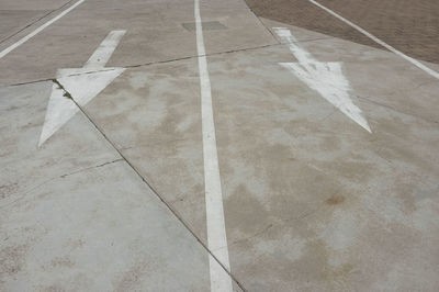 High angle view of basketball court