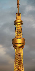 Low angle view of tower against sky