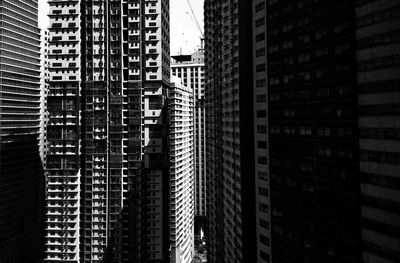 Low angle view of modern buildings in city