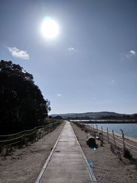 View of empty road against sky