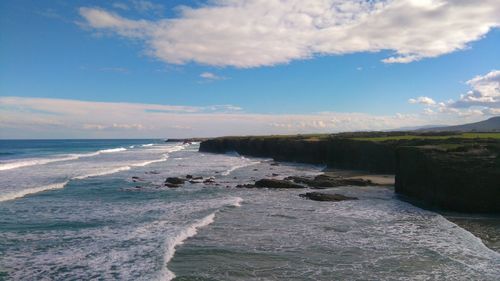 Scenic view of sea against sky