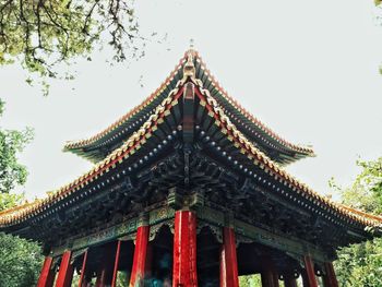 Low angle view of temple