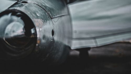 High angle view of vintage car