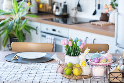 Close-up of food on table