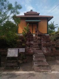 Exterior of old building against sky