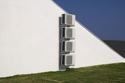 Low angle view of building against clear sky