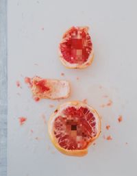 Directly above shot of fruits on table