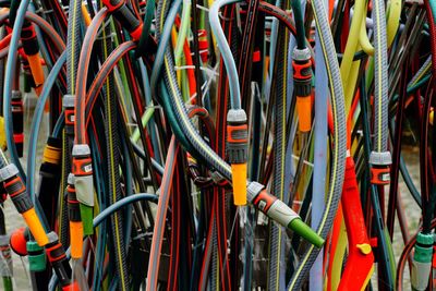 Full frame shot of colorful cables