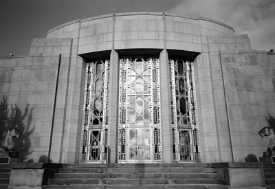 Low angle view of a sculpture of a building