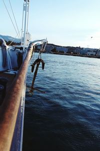Boat sailing in sea