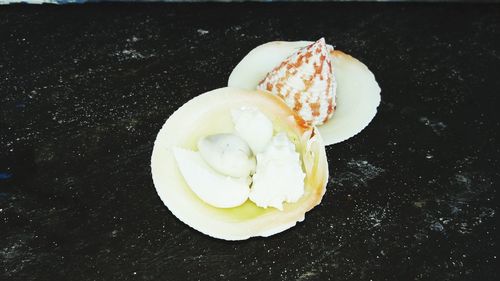 Close-up of dessert on ice cream