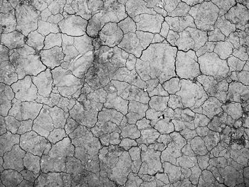 Full frame shot of cracked land