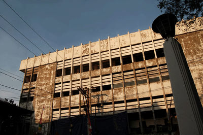 Low angle view of building against sky