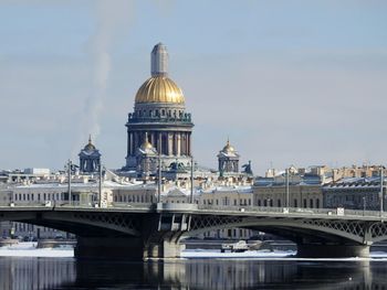 View of cathedral in city against sky