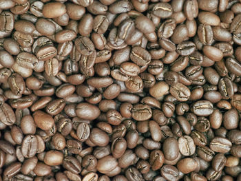 Full frame shot of roasted coffee beans