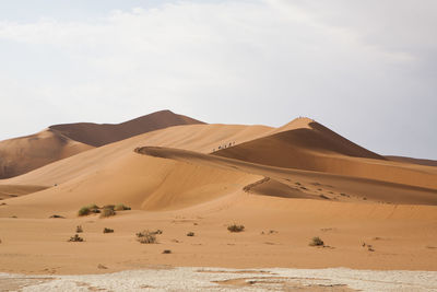 Idyllic view of desert against sky