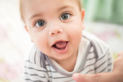 Close-up portrait of cute boy