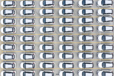 Aerial view of cars