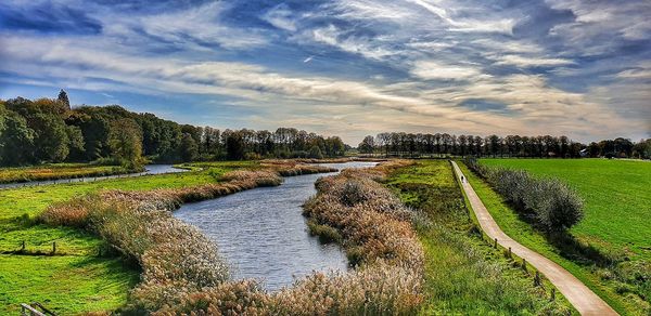 Scenic view of river against sky