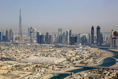 High angle view of cityscape