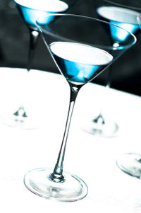 Close-up of wine in glass on table