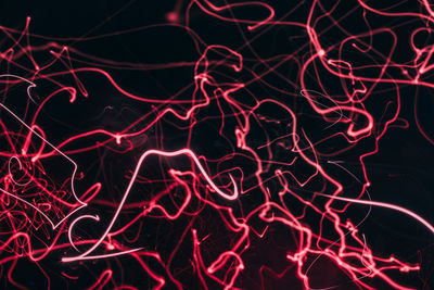 Full frame shot of light painting at night
