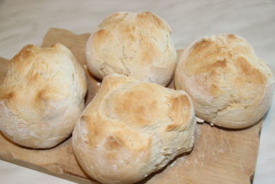 Close-up of bread on table