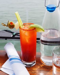 Close-up of drink on table