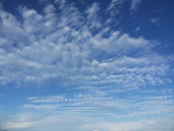Low angle view of cloudy sky