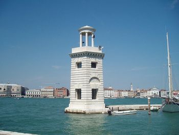 Lighthouse in calm sea
