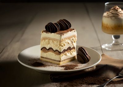 Close-up of dessert on table