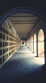 Empty corridor of tunnel