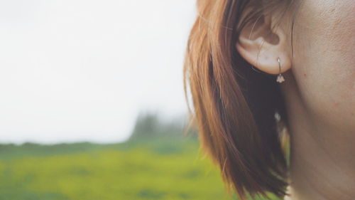 Close-up of beautiful woman