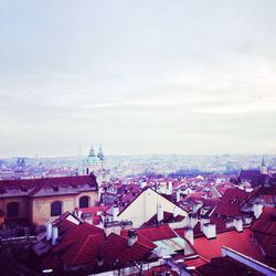 High angle shot of townscape