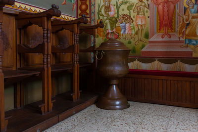 View of buddha statue in building