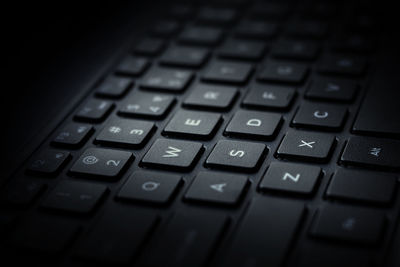 Close-up of computer keyboard