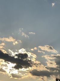 Low angle view of clouds in sky