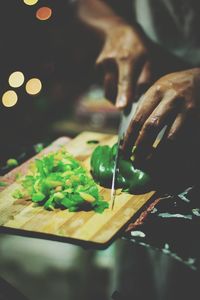 Close-up of hand holding food