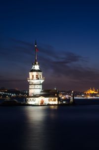 Illuminated city at night