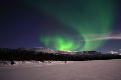 Scenic view of dramatic sky over landscape