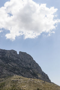 Low angle view of mountain against sky