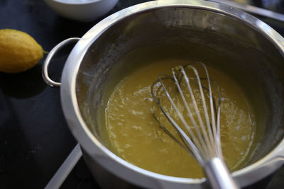 Close-up of soup in bowl