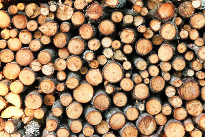 Full frame shot of logs