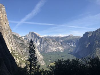 Scenic view of mountains against clear sky