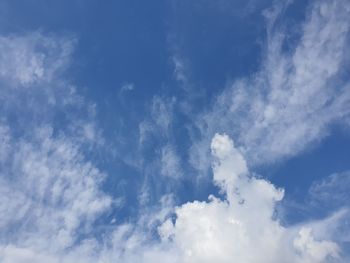 Low angle view of clouds in sky