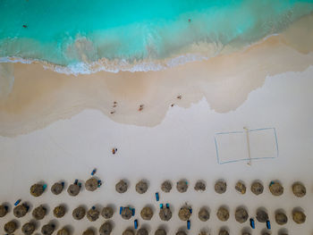 High angle view of beach