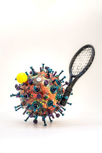 High angle view of decoration on table