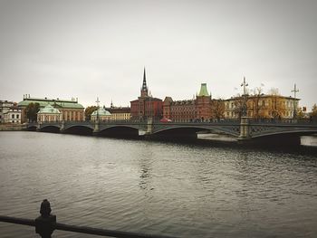 Bridge over river in city